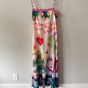 Colorful Maxi Dress with Abstract Print
